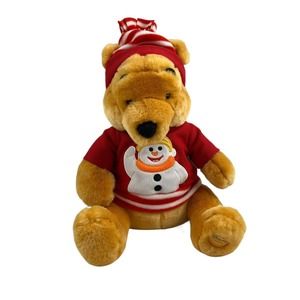 Disney Store Exclusive WINNIE The Pooh Soft Plush Toy 14” Tall (Red sweater)